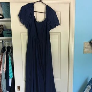 Elegant Navy Blue Maxi Dress